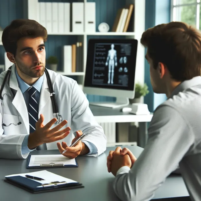 Врач консультирует пациента о лечении